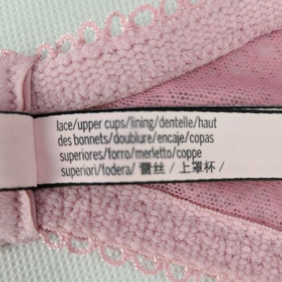 Victoria's Secret (32DD) Rose Pink Dream Angles Push Up Underwire Bra 360272-B63 - Picture 10 of 12